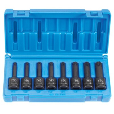 1/2'' Drive 8 Piece Internal Torx Impact Driver Set GRE1300T Brand New!