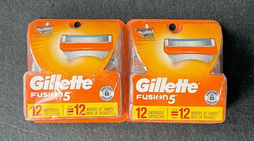 🔥 Gillette Fusion5 Razor Blade Refills – Lot of 2 (24 Total) DAMAGED BOXES