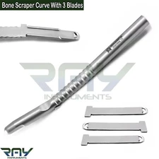 Dental Bone Scraper Harvester Curved With Blade Implant Bone Grafting Tools CE