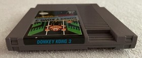 1986 Donkey Kong 3 Arcade Classics NES Game Cartridge + Slipcase Clean 3 Screw
