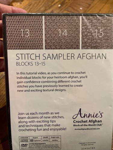 Annie's Crochet Afghan block of the month block13-15 DVD crochet - Picture 5 of 9
