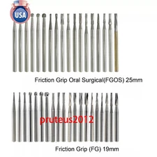 Dental Surgical Burs Round 19mm/25mm Carbide Bur Friction Grip FG High Speed