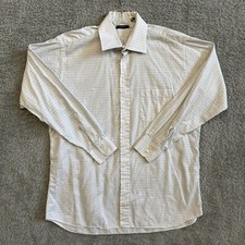 Burberry London Mens Long Sleeve Plaid Check Button Up Dress Shirt Size 17L