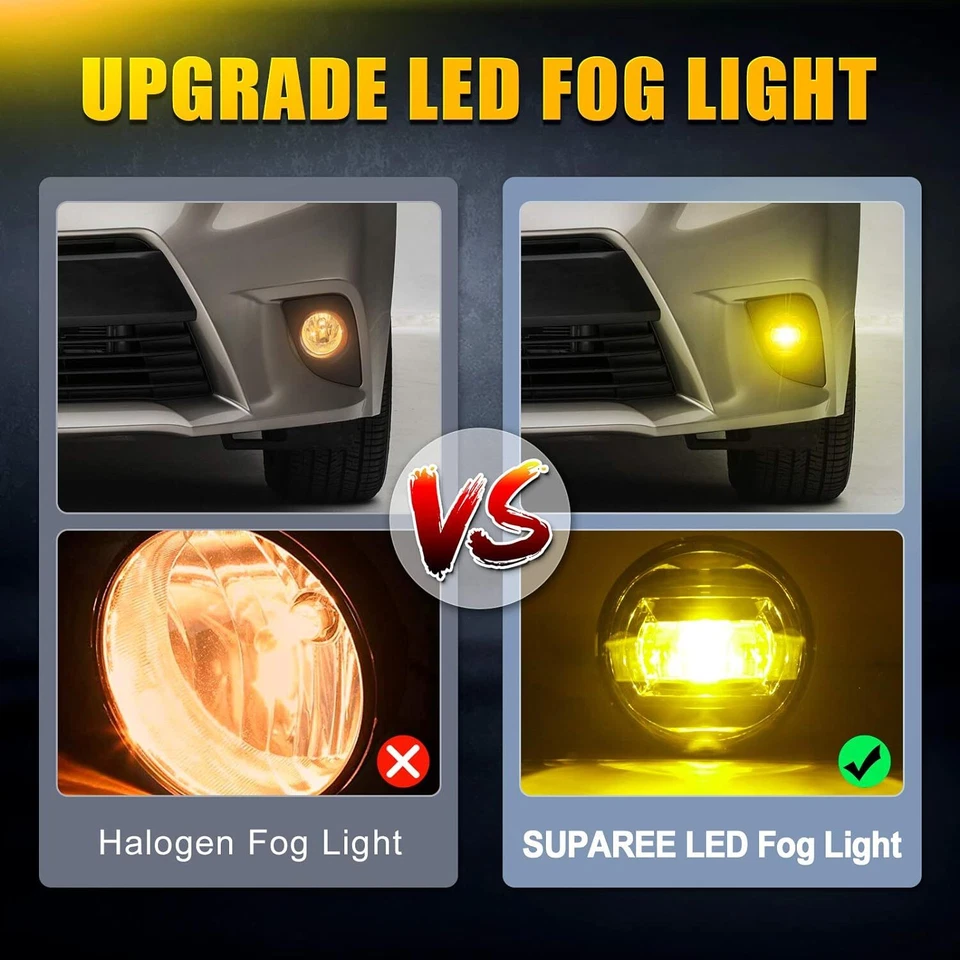 Par de luces antiniebla LED para parachoques para Toyota Tacoma 2005-11 Tundra 07-13 Sequoia 08-15 Foto 3 de 4