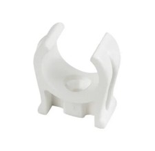 5x Open Pipe Clips Snap 22mm Copper / Plastic Fitment Water Pipes Taps UK White