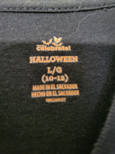 Kids Halloween T-Shirt Feeling Fangtastic Size 10/12 - Picture 2 of 2