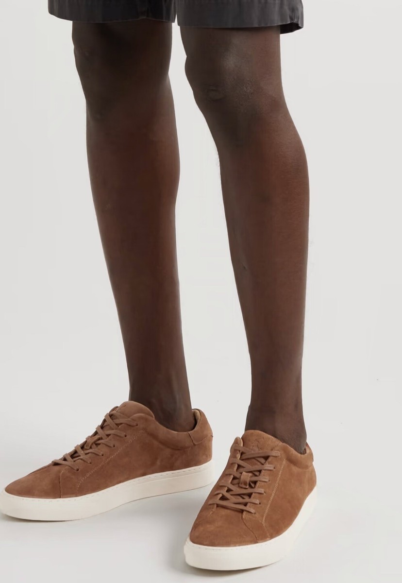 Polo Ralph Lauren Men's JERMAIN Suede Sneakers Light Brown Tan