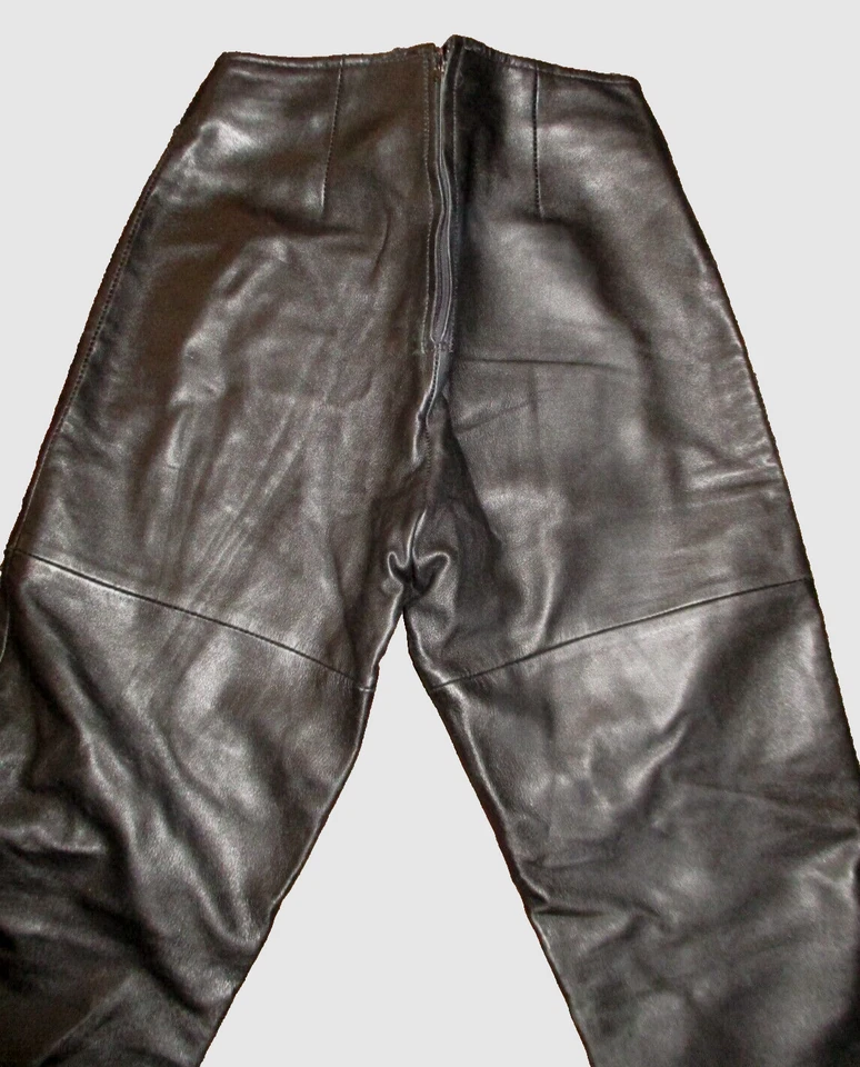 Vintage Betsey Johnson Leather Pants XS / S Women Black Flat Front High Rise - Image 3 of 4