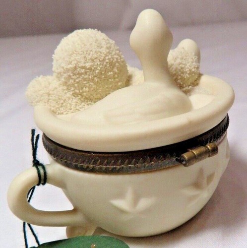 Department 56 Snowbabies Two For Tea Hinged Trinket Box - Picture 4 of 9