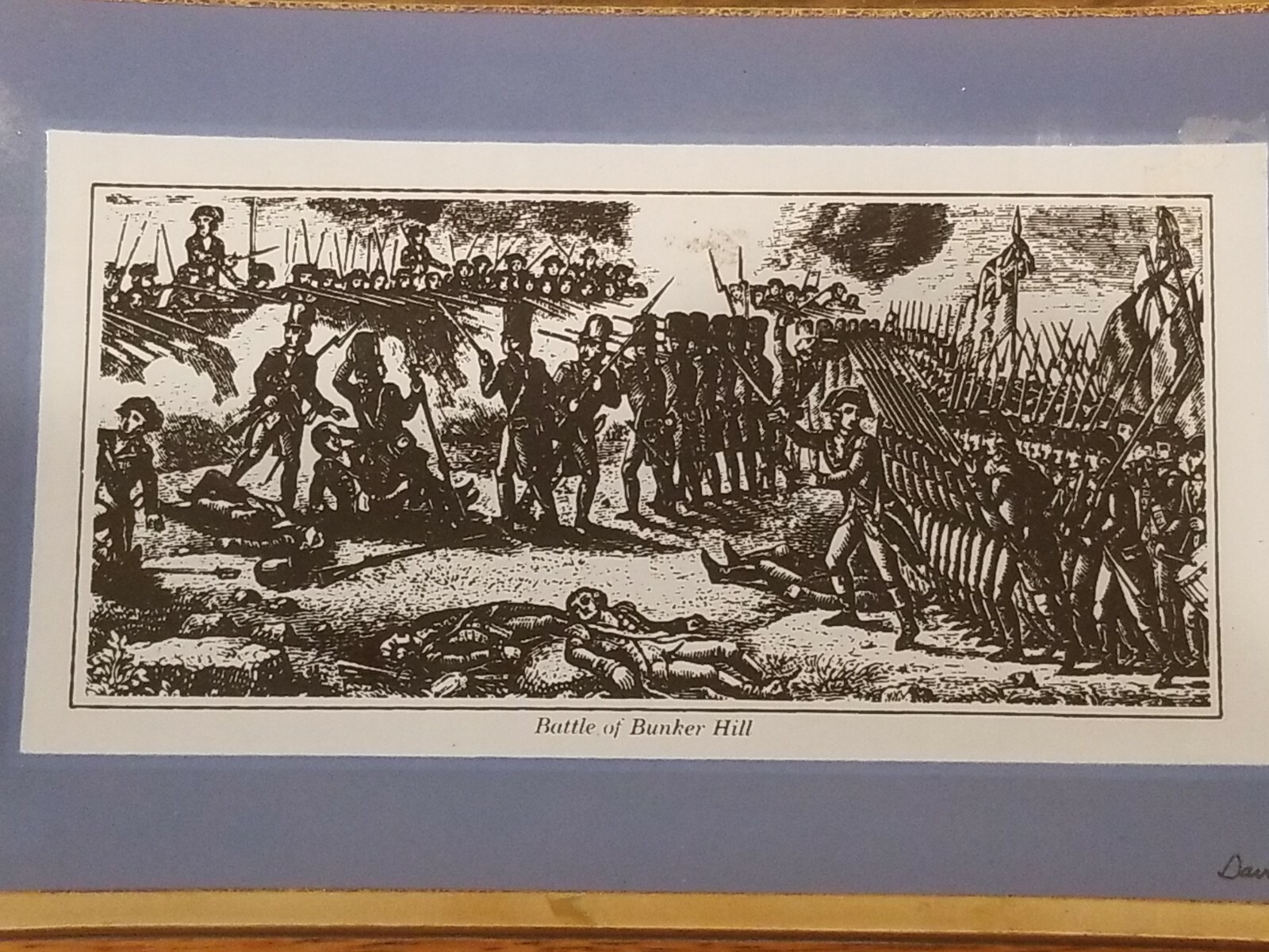  Vintage David Douglas Glass Plate Tray Dish The Battle of Bunker Hill 