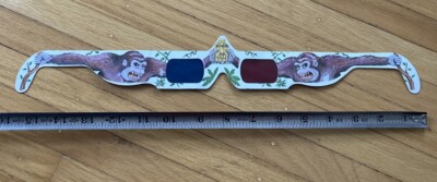 Gorilla scratch n sniff banana 3D Paper Glasses 3D Video 1980s Vintage NOS NEW