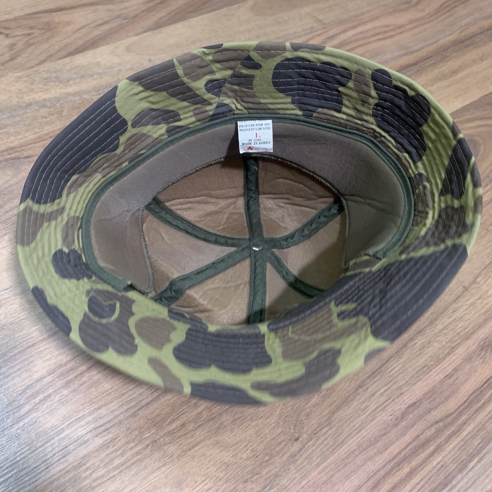 Vintage 70s 80s Sam Jung Camouflage Bucket Hat Hu… - image 3