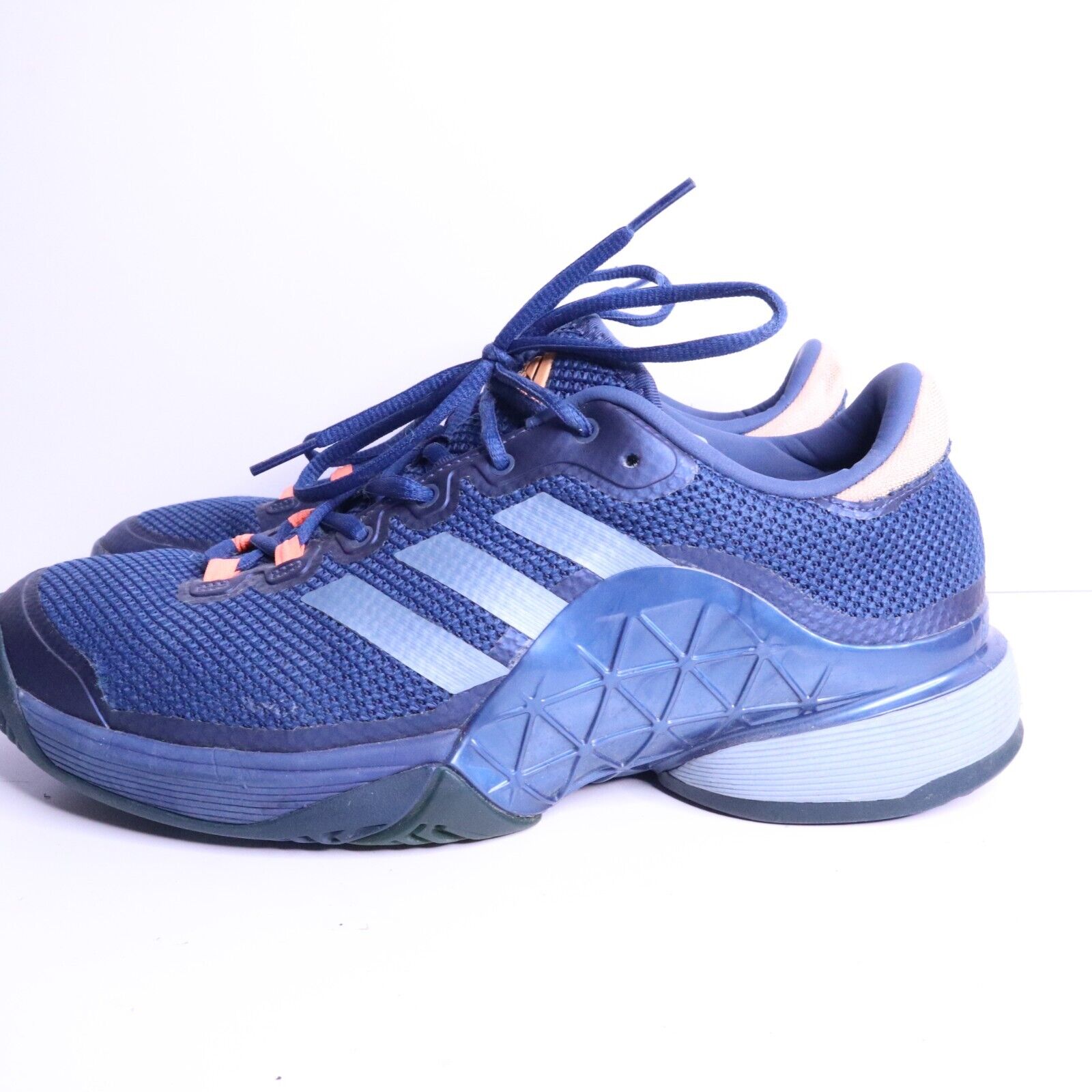 Adidas Men’s Barricade 2017 Tennis Shoe (Mystic Blue/Glow Orange) BA9073  Size 10