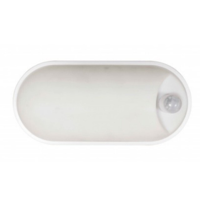 Plafoniera LED 18W Lampo Ovale Tricolor IP54 con Sensore Movimento