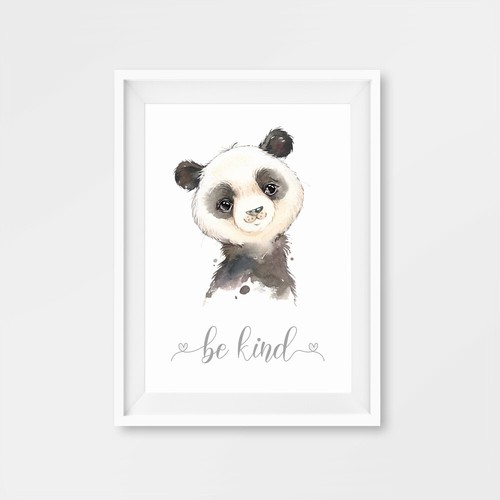 Safari Animal Baby Nursery Posters Prints Children's Bedroom Wall Art Pictures - Picture 12 of 19