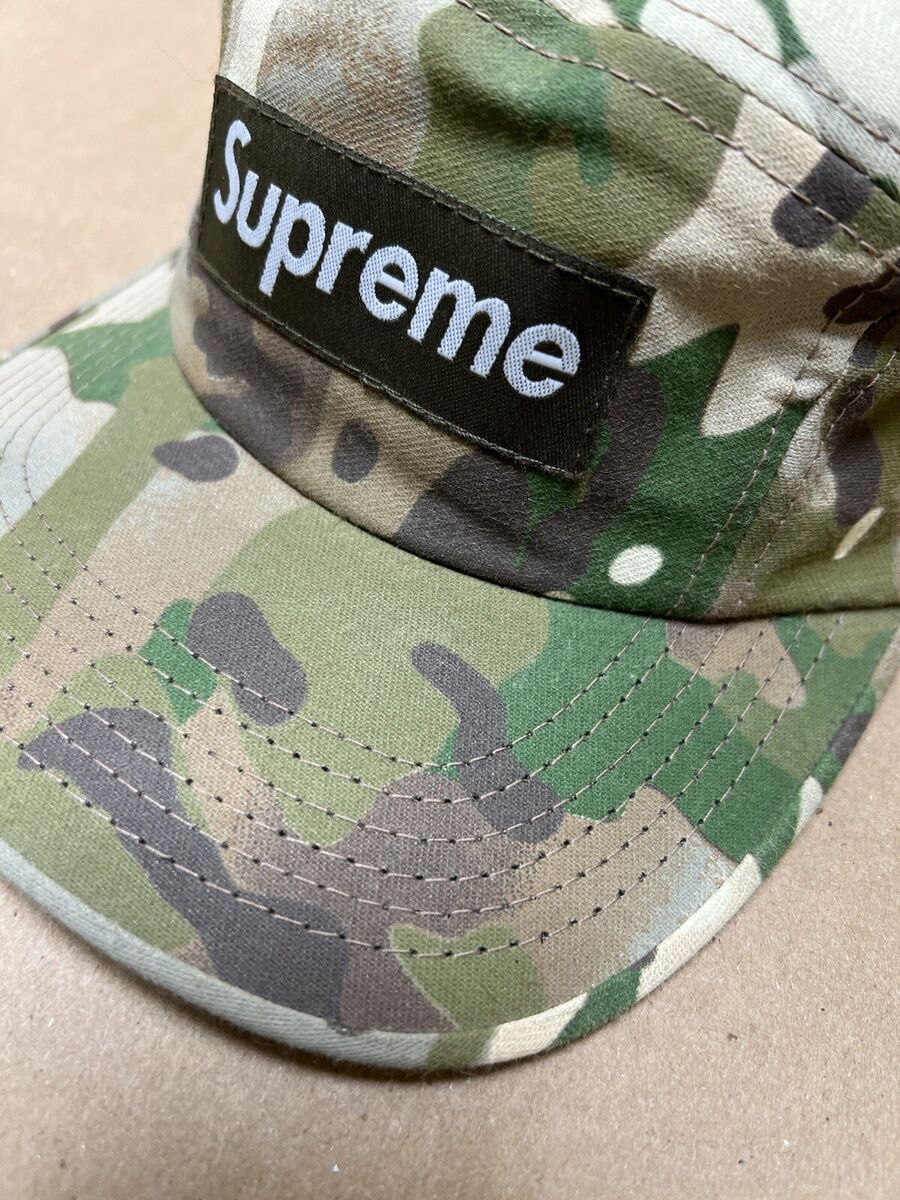 Deadstock Vintage Supreme Camo 5 Panel Camp Cap Hat Early Deadstock Vintage Supreme Camo 5 Panel Camp Cap Hat Early