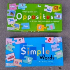 Learning Puzzles: Opposites And Simple Words