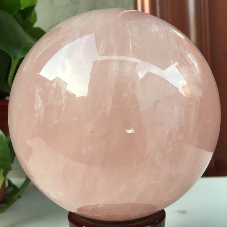 2010g Natural Pink Quartz Rose Quartz Ball Crystal Sphere Meditation Healing - image 4 of 4