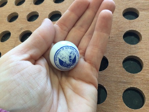 Vintage | "Department of Veterans Affairs" | Blue Print on White Marble - Picture 3 of 4