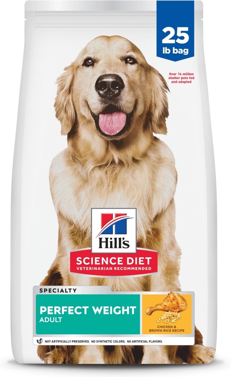 Hill's Science Diet Adult Perfect Weight Chicken Recipe Dry Dog Food-25-lb bag