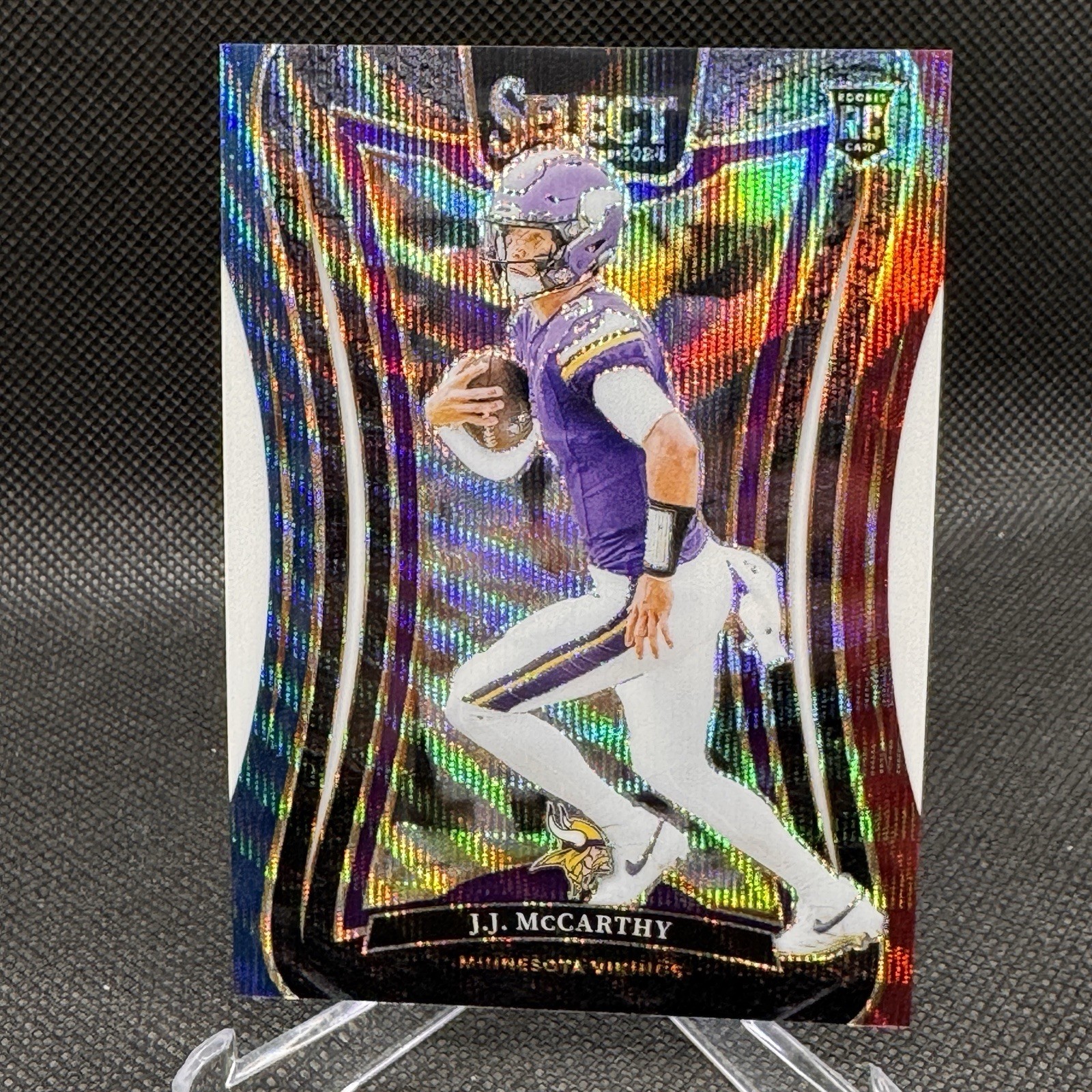 2024 Panini Select #342 JJ J.J. McCarthy Suite Level Tri-Color 109/149 Vikings