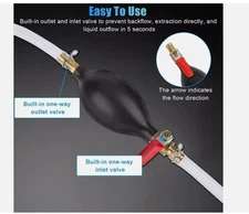 Hand Pump Oil Water Fuel Transfer Gas Transfer Siphon Pump Gasoline Siphone Hose