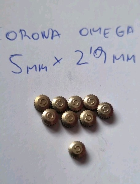 Corona Omega 5 x 2,9 mm,omega Crown 5mm,couronne Omega,oro Plaque,paso 0.9,n.o.s