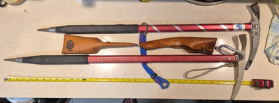 2 Two Pair of Vintage Camp Interalp Premana Ice Axe 36'' & 35'' Camp Italy