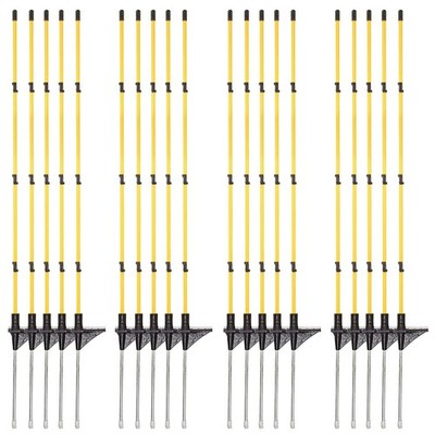 46 Inches Fiberglass Step in Electric Fence Posts,Temporary Fence Stakes for