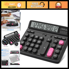 Extra Large 5-Inch LCD Desktop Calculator, 12-Digit Solar Battery Power, Big B