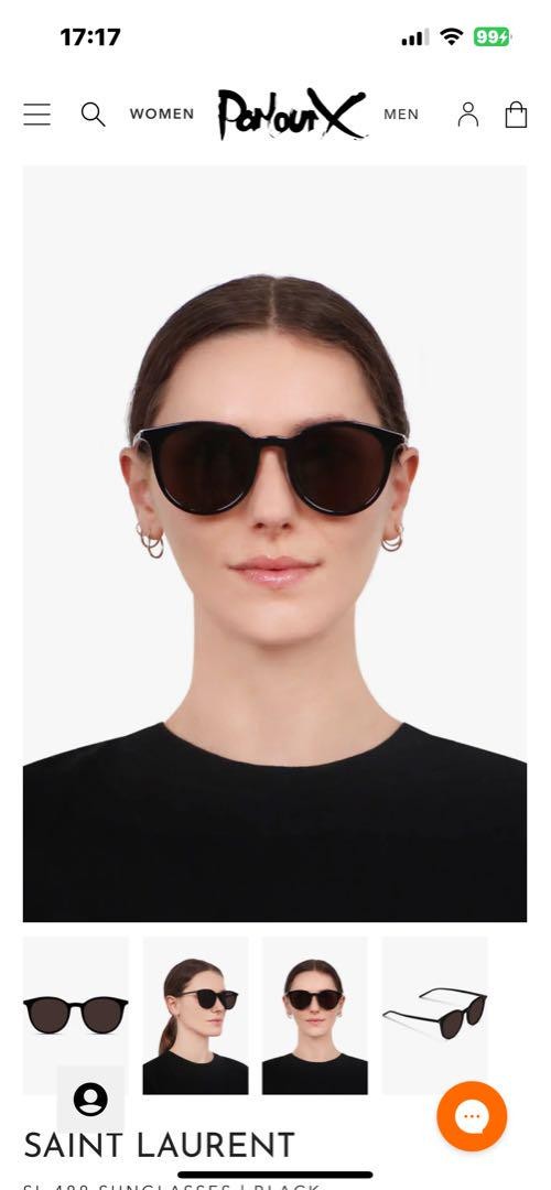 Occhiali da sole Saint Laurent autentici esauriti custodia nera x panno occhiali incluso