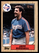 Jeff Russell Texas Rangers 1987 Topps Baseball Card #444