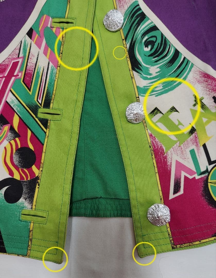 USED VERSACE VINTAGE GRAPHIC PT COLLARLESS JACKET ACCEPTABLE thumbnail 15