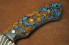 Custom Handmade Damascus knife With Awesome Resin Handle With Sheath 120 — photo 2