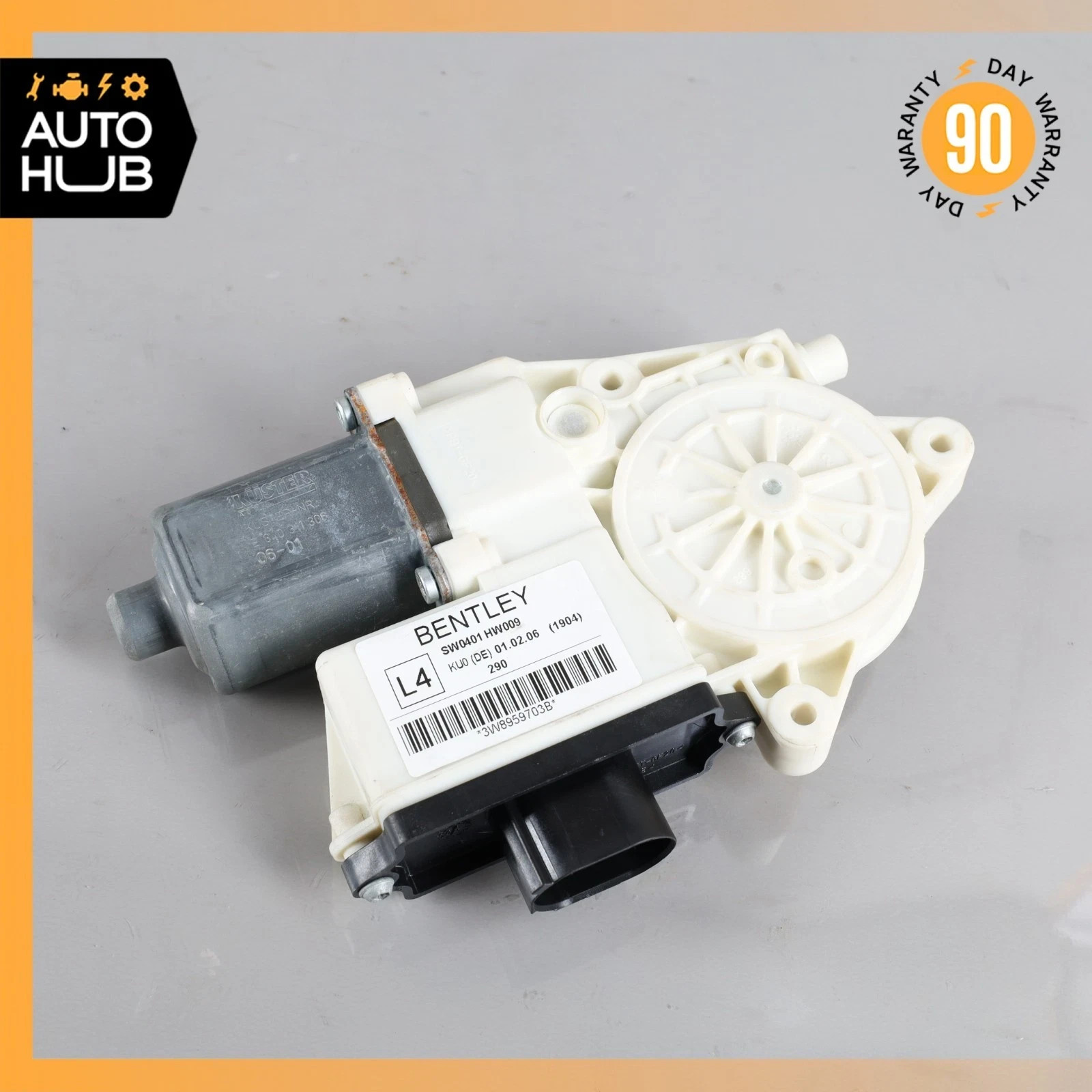06-10 Bentley Continental GT Rear Left Quarter Window Regulator Motor OEM 61k