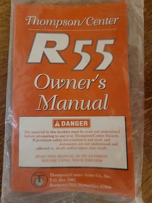 Original OEM Thompson/Center R55 .17 Mach 2 Manual Package.
