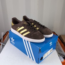 *RARE* UK 9 - adidas Originals Munchen Brown Gold Mens trainers Shoes CQ2320