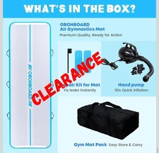 10ft Inflatable Air Gymnastics Mat Training Mats 4 inches Thickness Gymnastic...