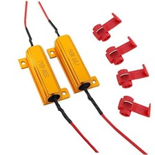 50W 6Ohm Load Resistor for Fix LED Bulb Fast Hyper Flash Turn Signal 2 PCS Gold