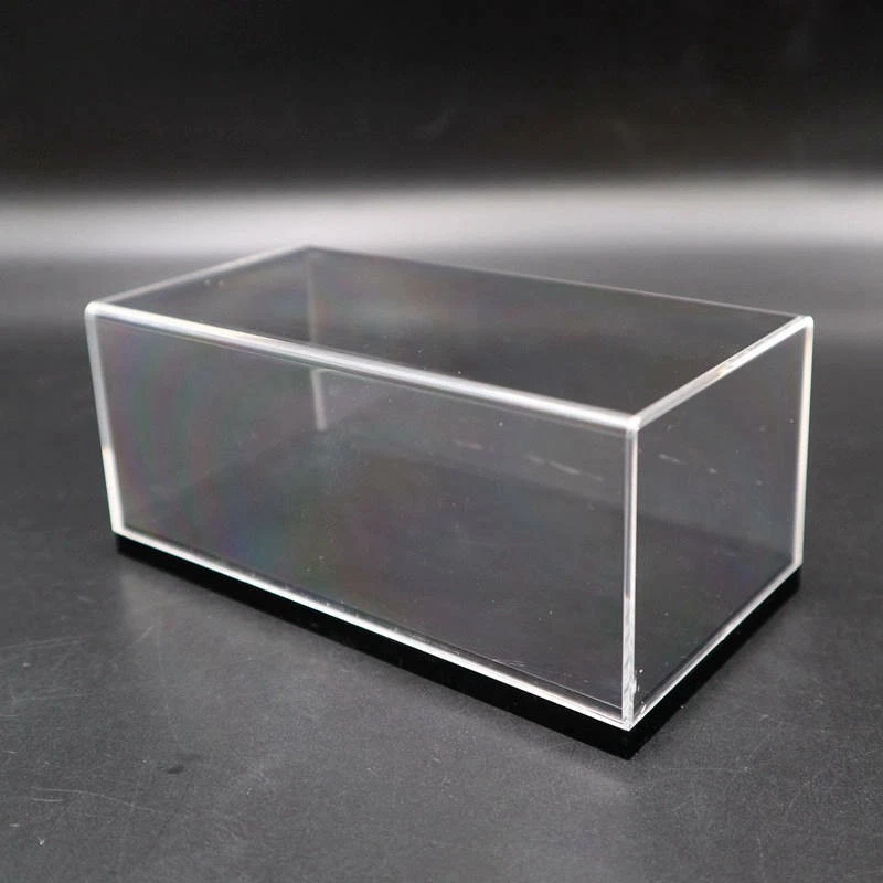Sharplace Vitrina Expositora Para Coches 1/43 – Acrílico Transparente Con Base Negra | A Prueba De Polvo | Medidas 15x7,7x6,4 Cm | Apilable Y Protector