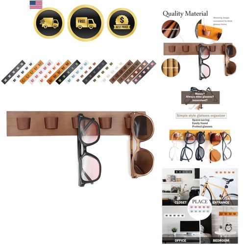 Sunglasses Organizer Wall Mount Glasses Rack Storage Holder for Eyewear Men W...