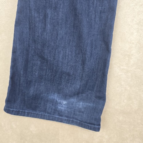 7 For All Mankind Flare A-Pocket Dark Blue Wash Denim Jeans Women's 32x33 Flaws - Picture 21 of 24