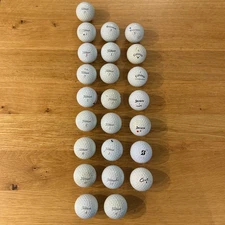 24 Assorted Golf Ball Lot Titleist Pro V1 Callaway Taylormade AAA Condition