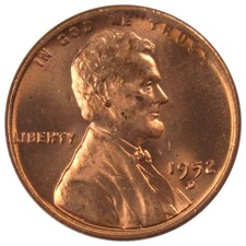 1952 D Lincoln Wheat Cent Uncirculated Mint State Penny 1c Coin 1952 D Lincoln Wheat Cent Uncirculated Mint State Penny 1c Coin