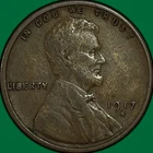 1917-S Lincoln Wheat Cent Extremely Fine XF Coin #36765