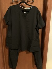 Worn Once, Women  s Black Scrub Star Set, Sz L