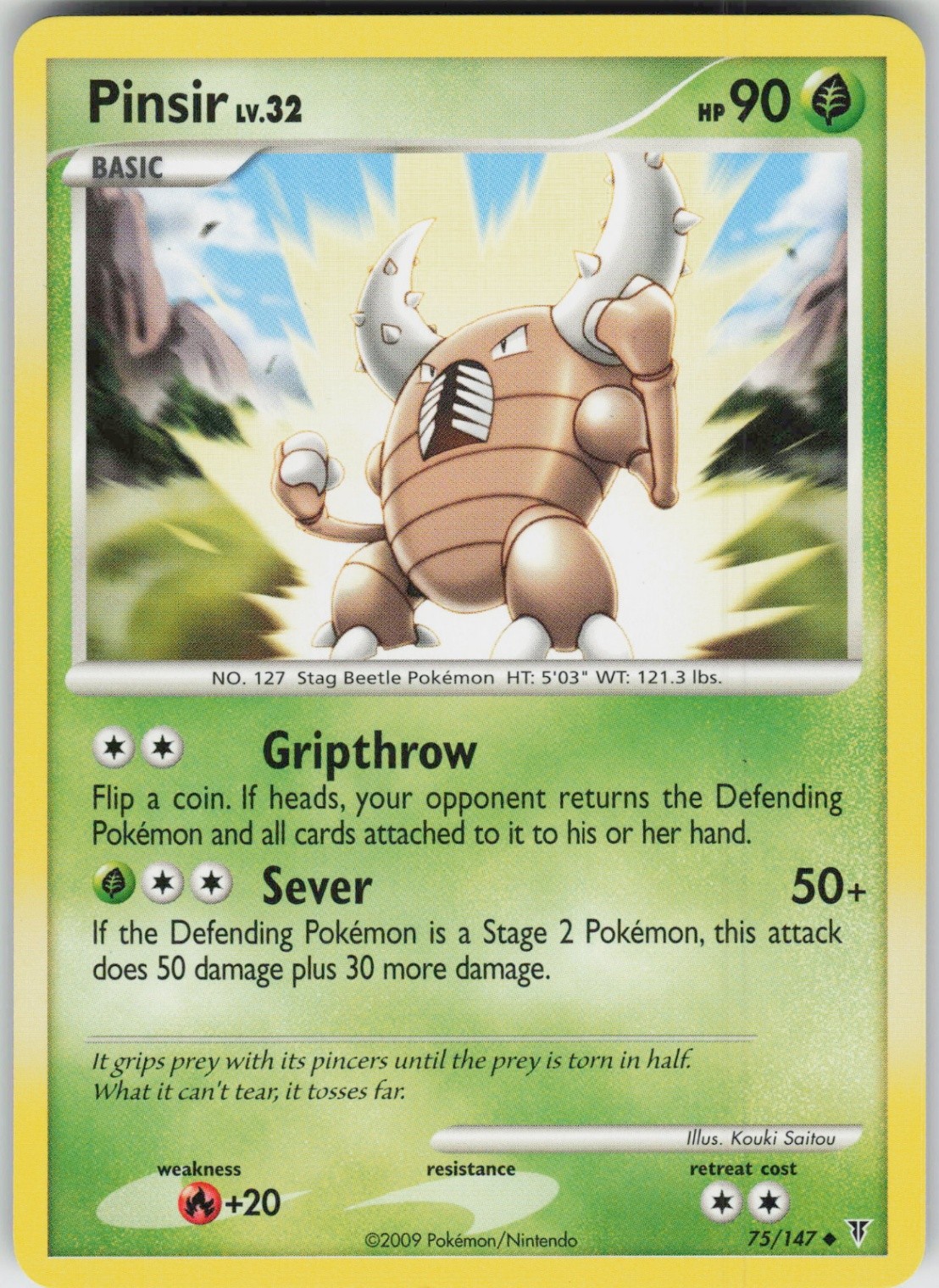 Pokemon Pinsir 75 Supreme Victors Uncommon NM