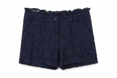 NEXT Mädchen Chino Shorts Größe 11 Jahre UK '' blau geknöpft W28