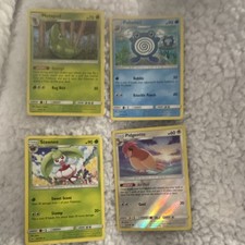 Pokémon TCG Sun & Moon Metapod 5/214, Poliwhirl, Steenee, Pidgeotto Lot (4 Card…