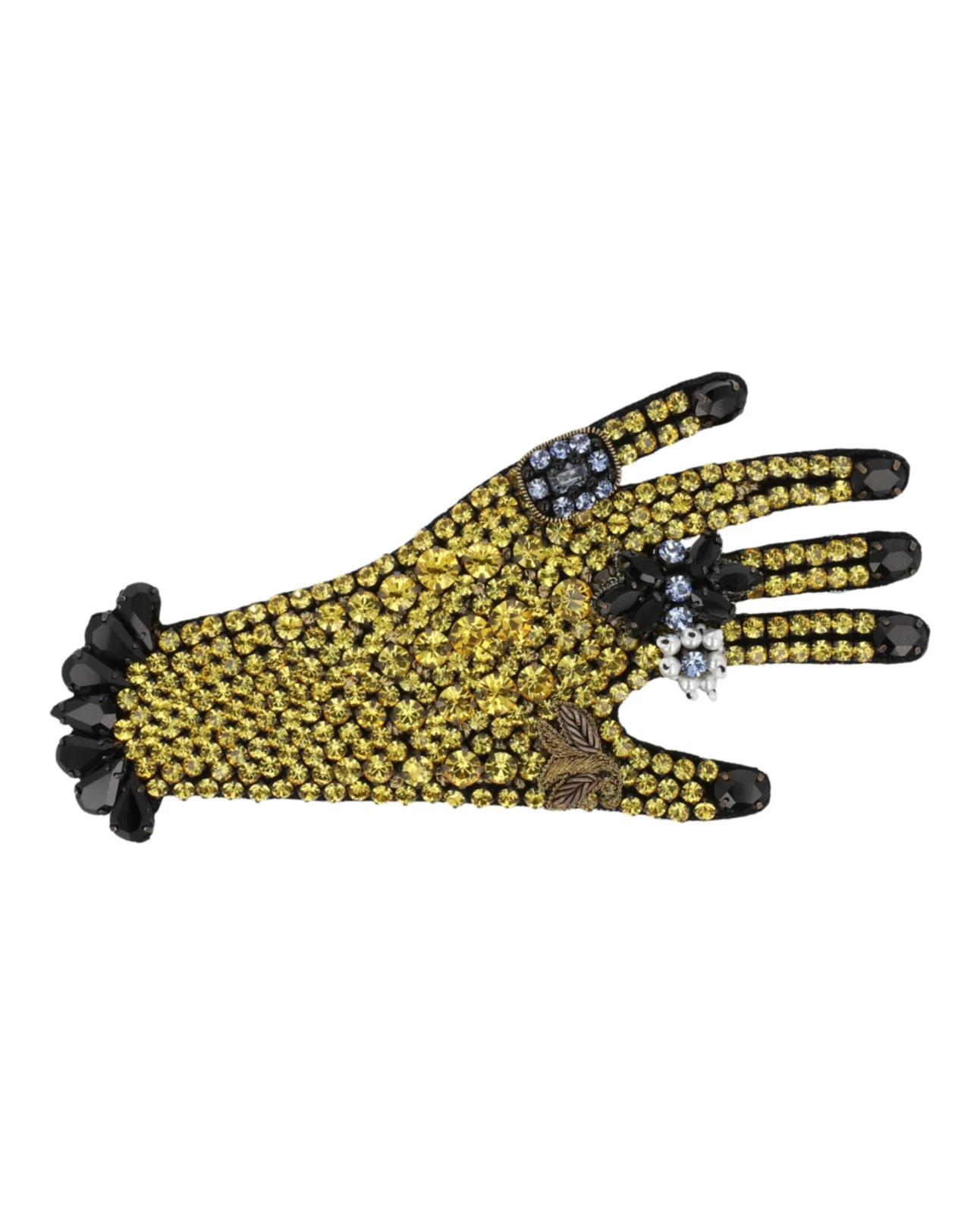 Broche à main femme Gucci ornée de cristal
